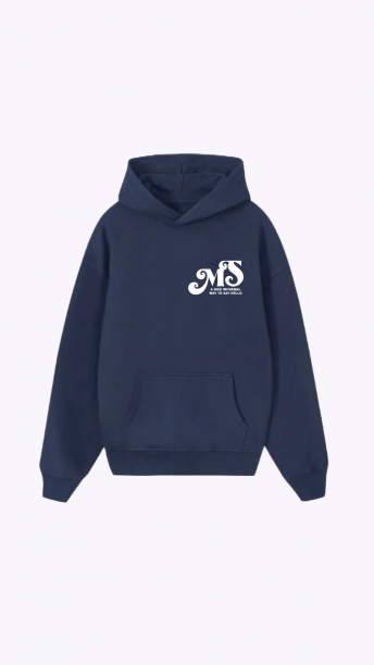 MS Limited Navy Oversized Hoodie