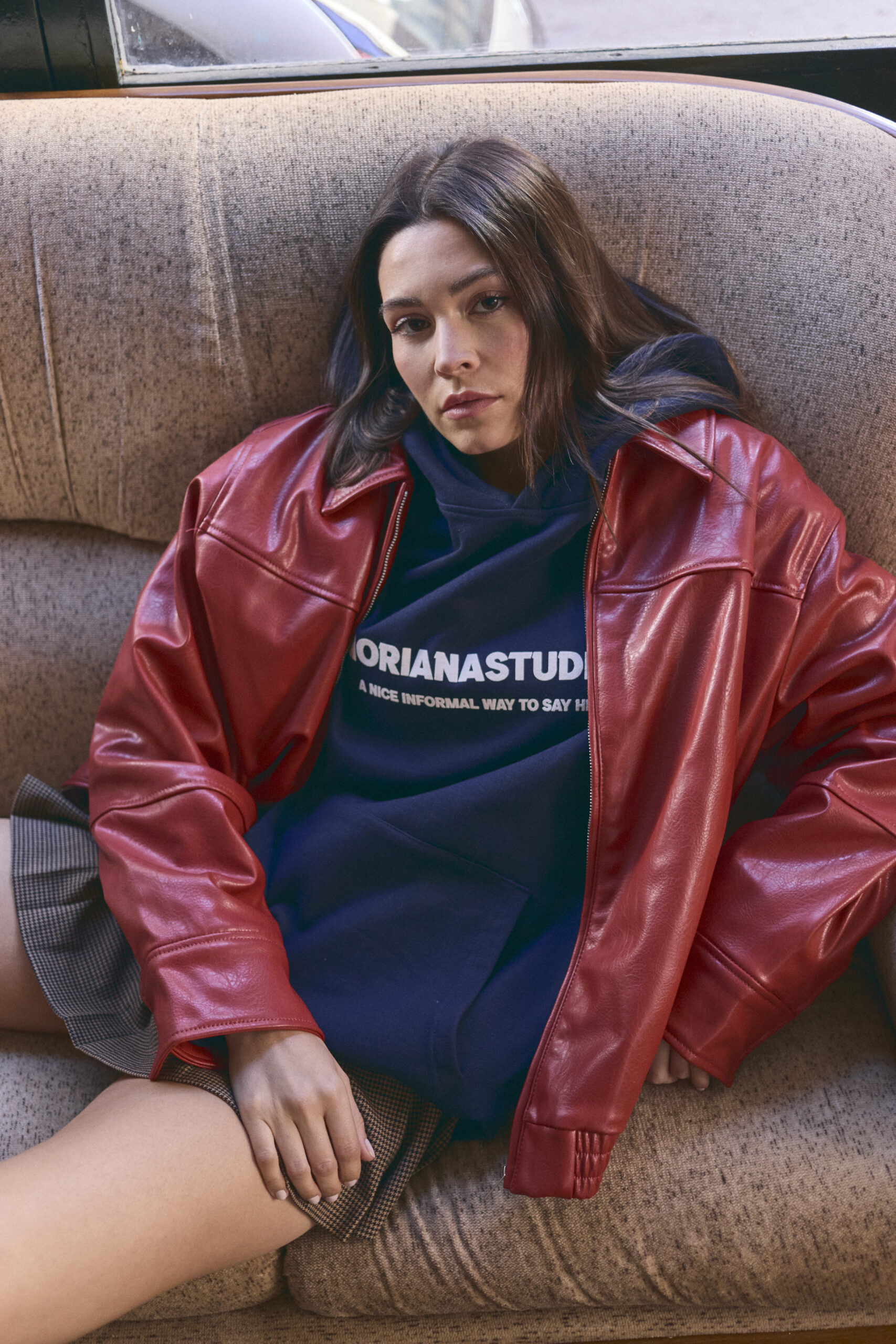 Moriana Fun Navy Oversized Hoodie - Imagen 4