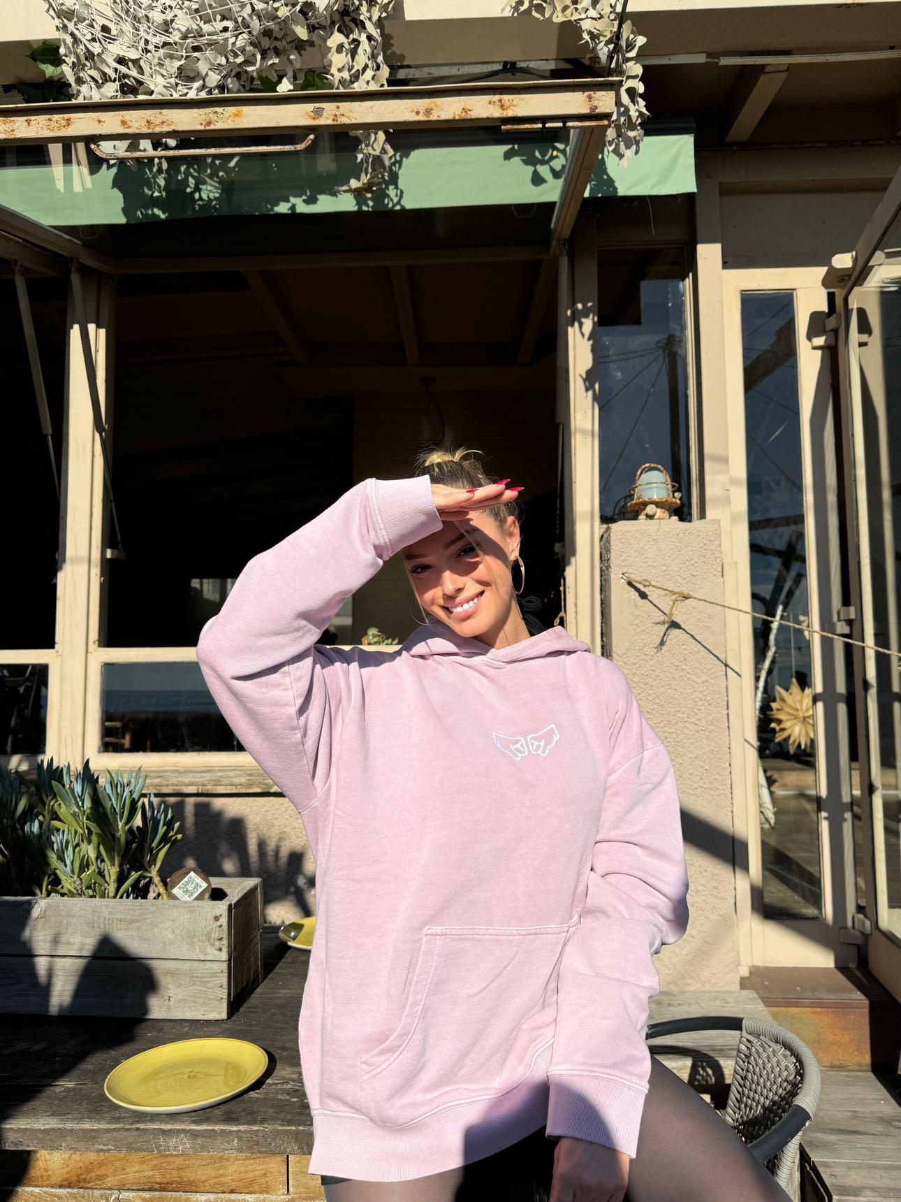 Moriana Dawn Rosé Oversized Hoodie - Imagen 3