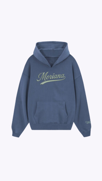 Moriana Logo Denim Oversized Hoodie
