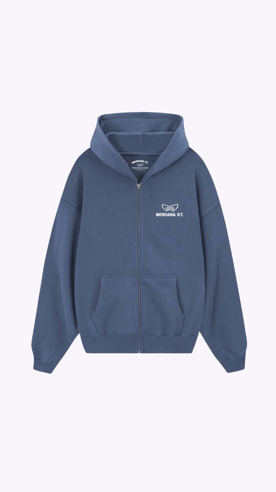 Moriana Aqua Denim Oversized Zipper