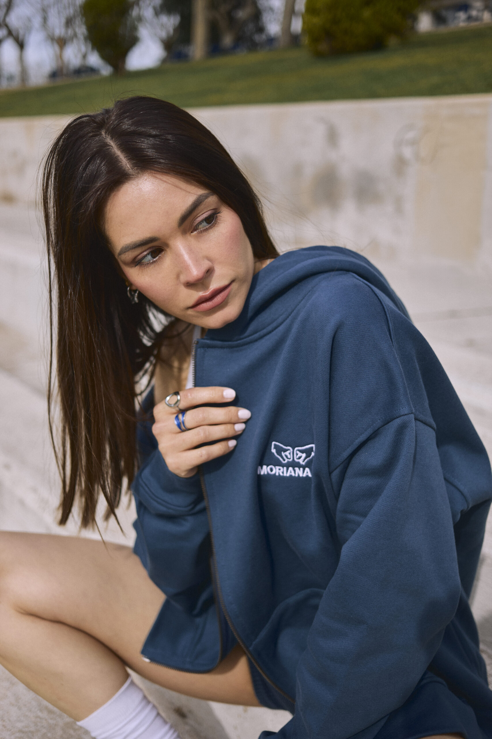 Moriana Aqua Denim Oversized Zipper - Imagen 5