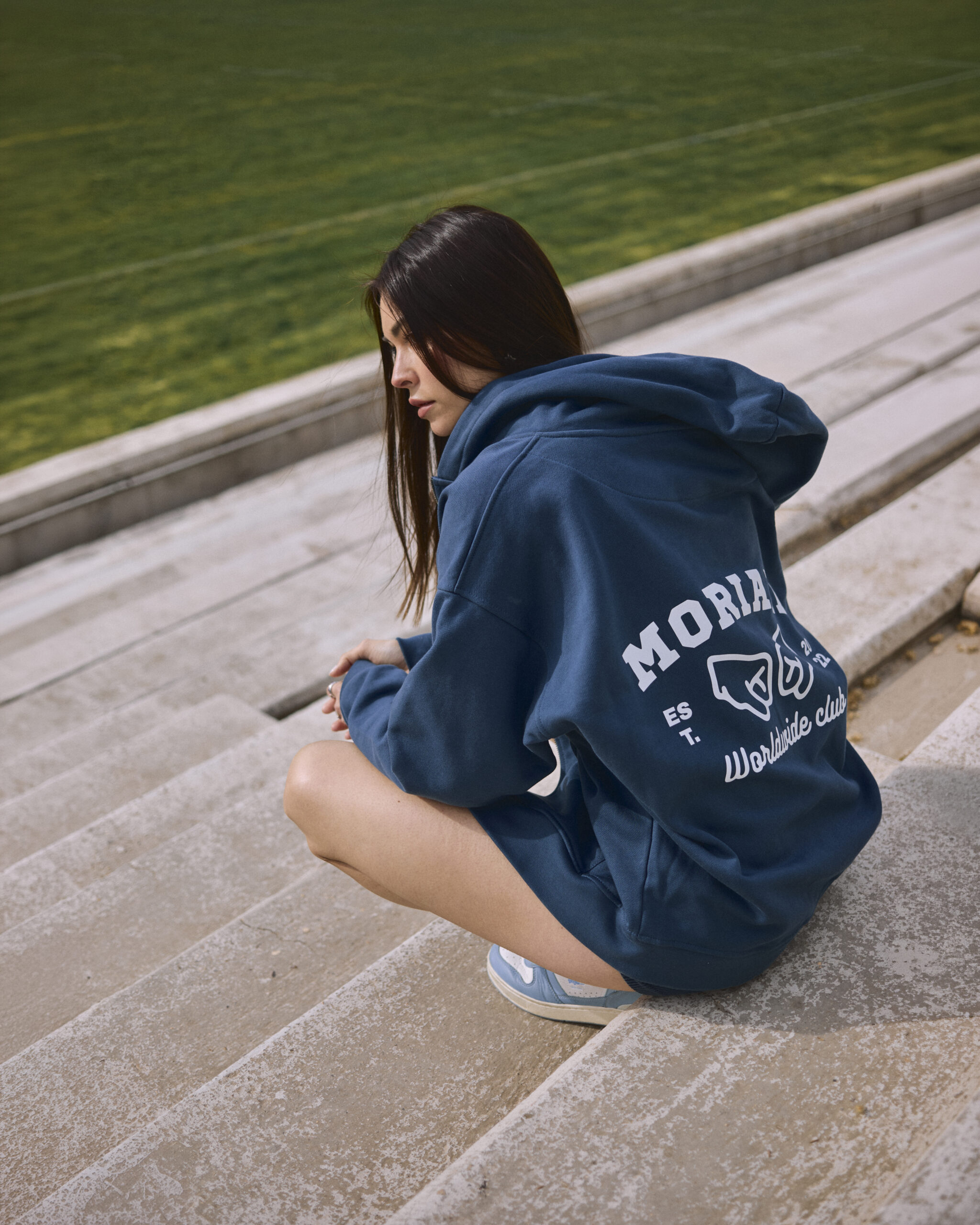 Moriana Aqua Denim Oversized Zipper - Imagen 7