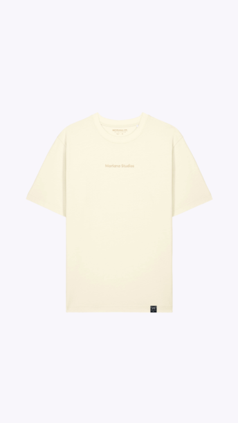 Camiseta MS Logo Crema Relaxed