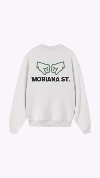 Moriana Grey Oversized Crewneck