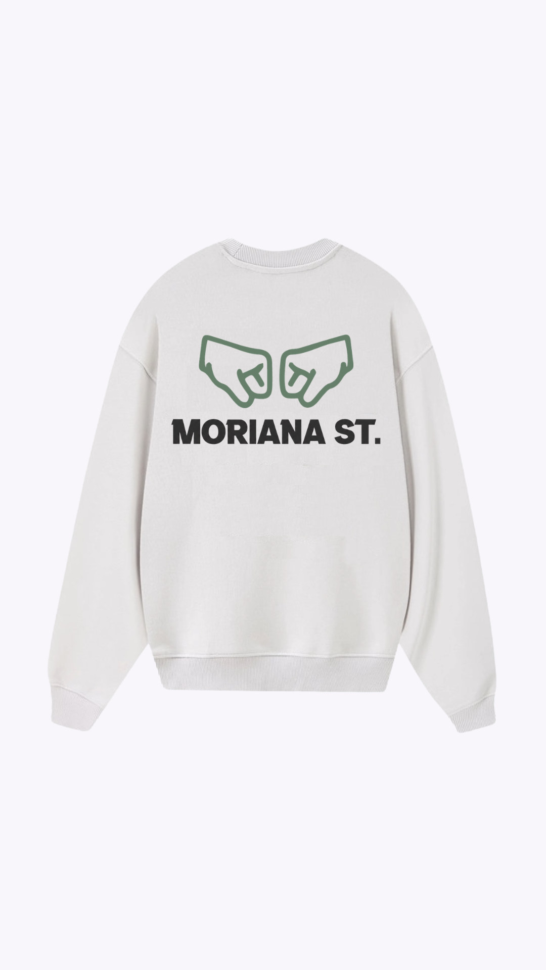 Moriana Grey Oversized Crewneck - Imagen 2
