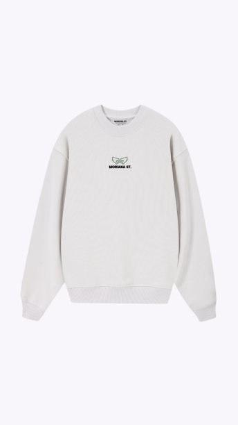 Moriana Grey Oversized Crewneck